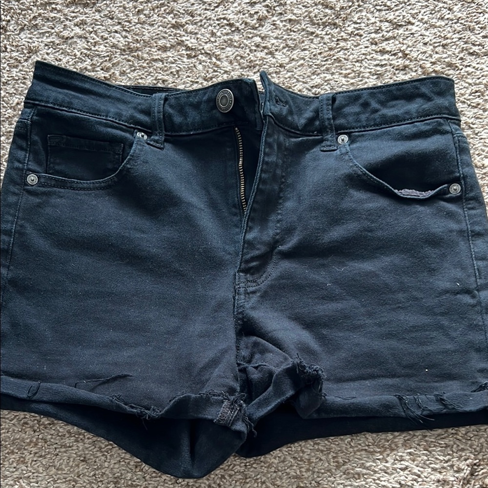 Women's Black Denim Shorts